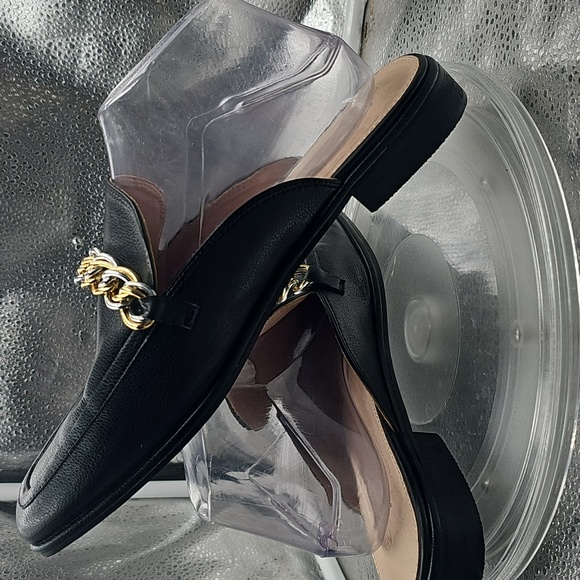 C Black Ermonn MULES Chain Accents Sz 10 - Picture 9 of 11